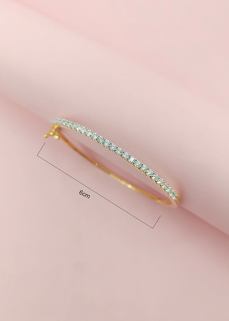 Cubic Zircon Delicate Diamond Kada Bracelet