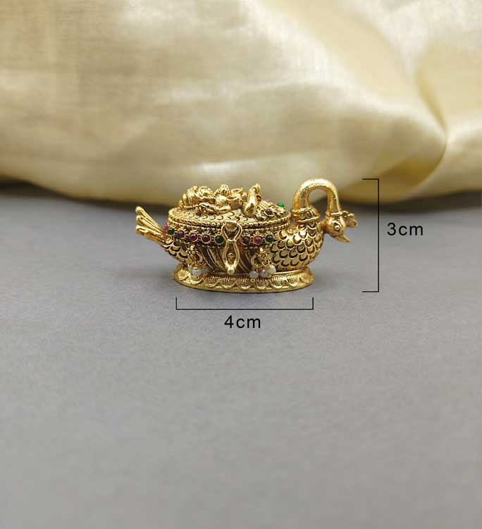 Divine Peacock Design Kumkum Box/ Sindoor Box