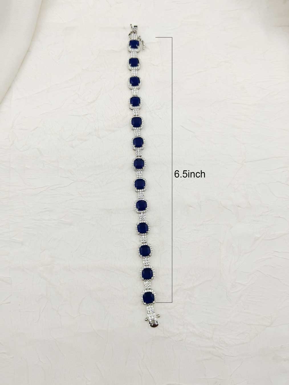 Cubic Zircon Silver Plated Beautiful Women Tennis Loose Bracelet