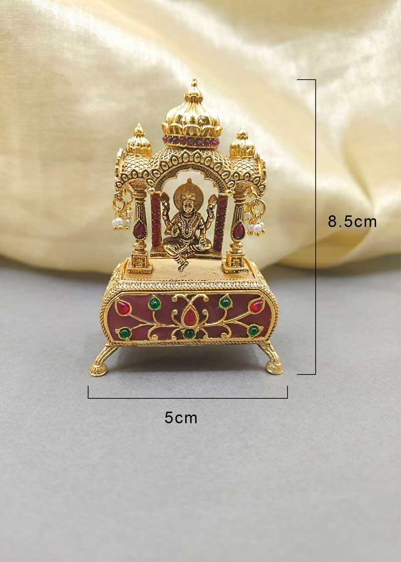 Lakshmi Swing Design Gold Plated Kumkum Box/ Sindoor Box