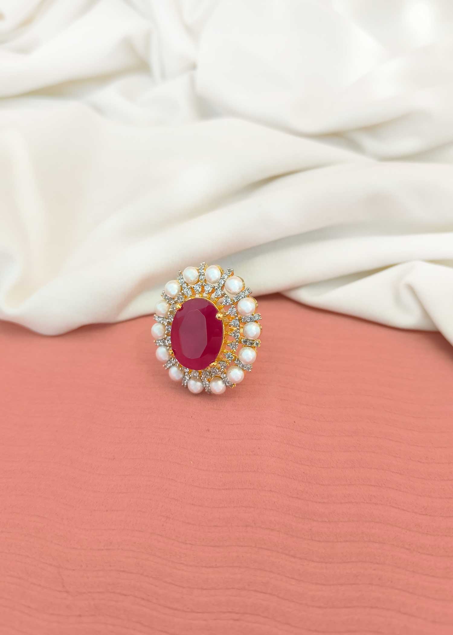 Ruby Zircon Ring