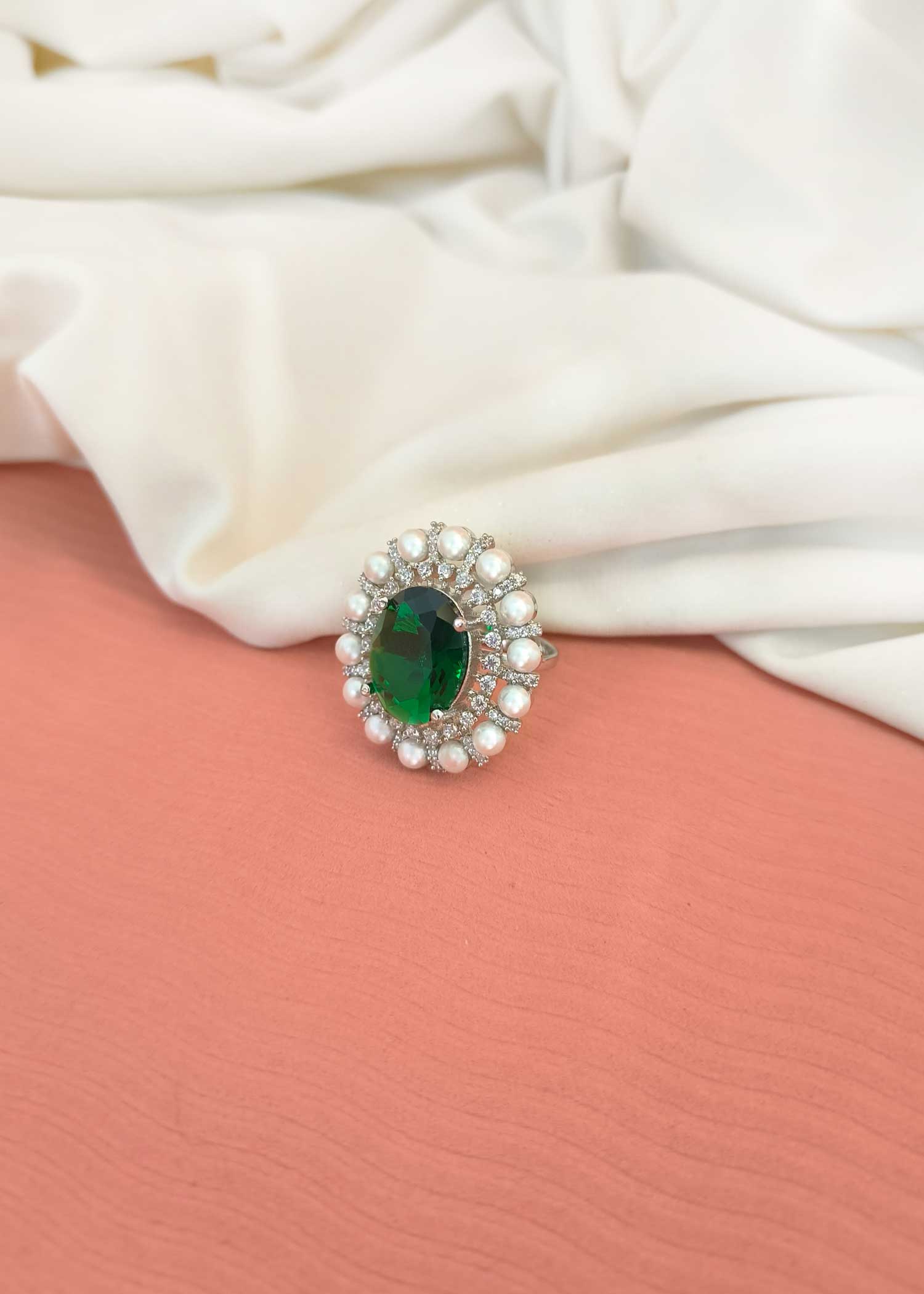 Green Zircon Ring