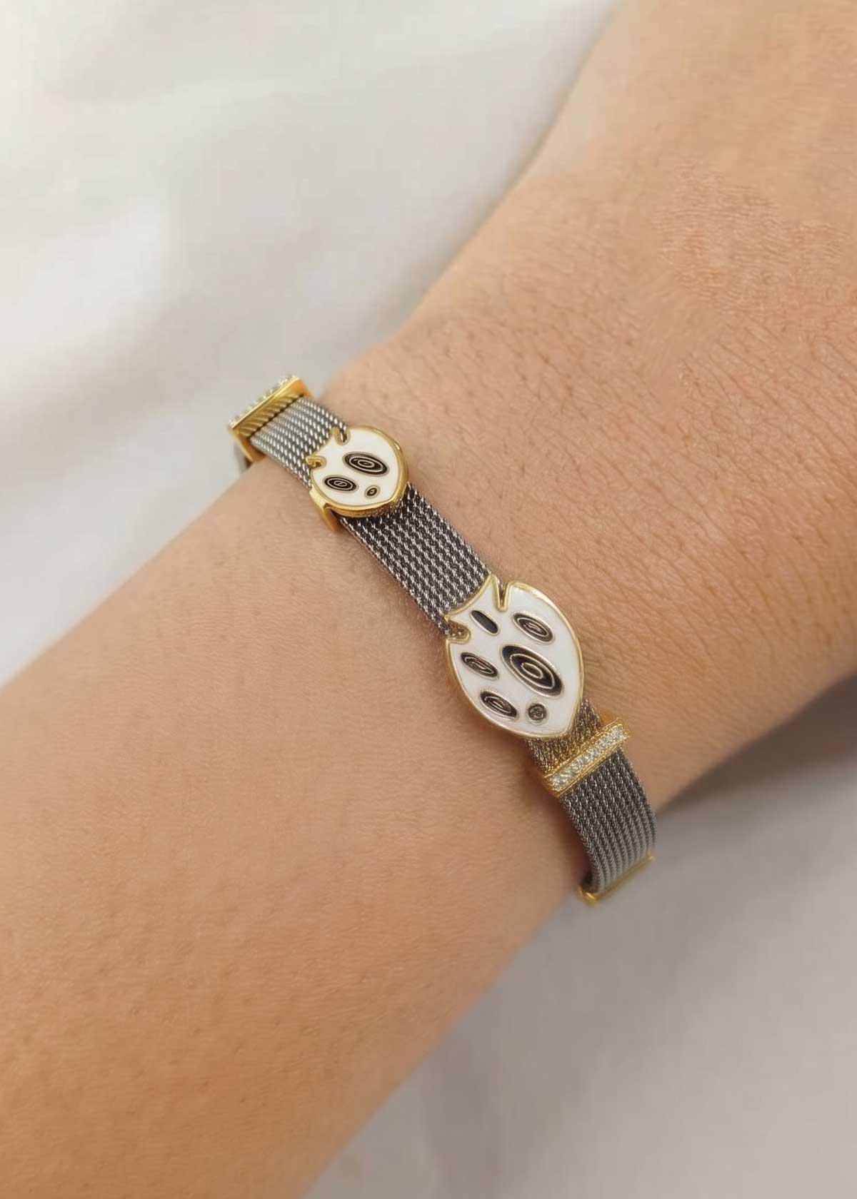 Cubic Zircon Fish Style Women Loose Bracelet