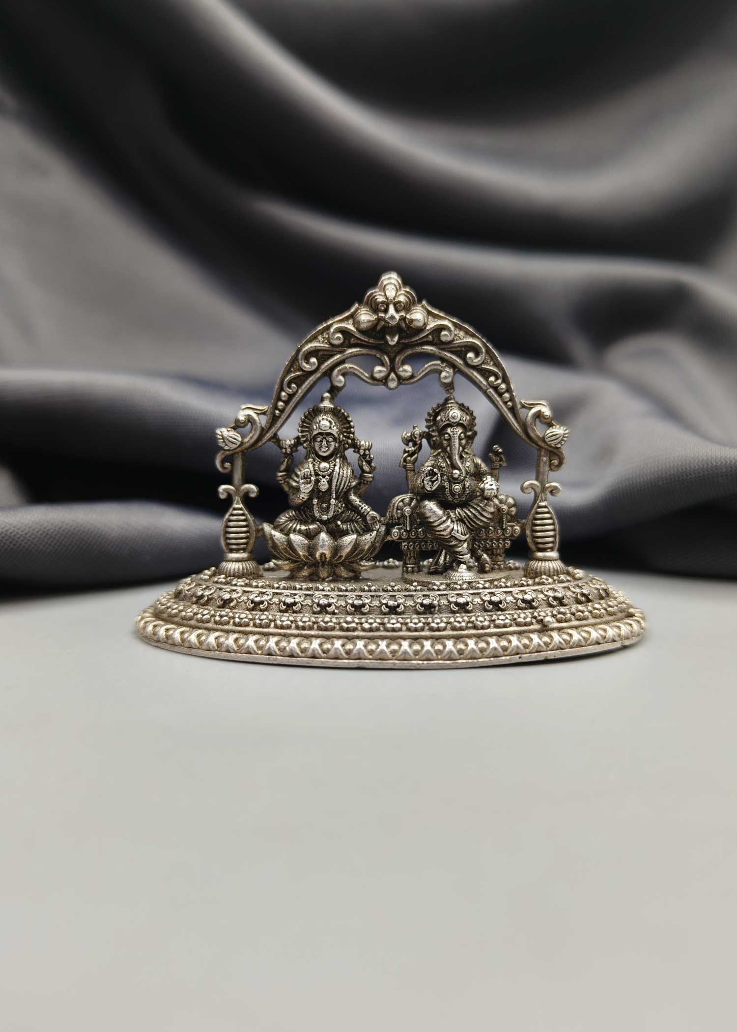 92.5 Sterling Silver Laxmi Ganesha / Divine Idol