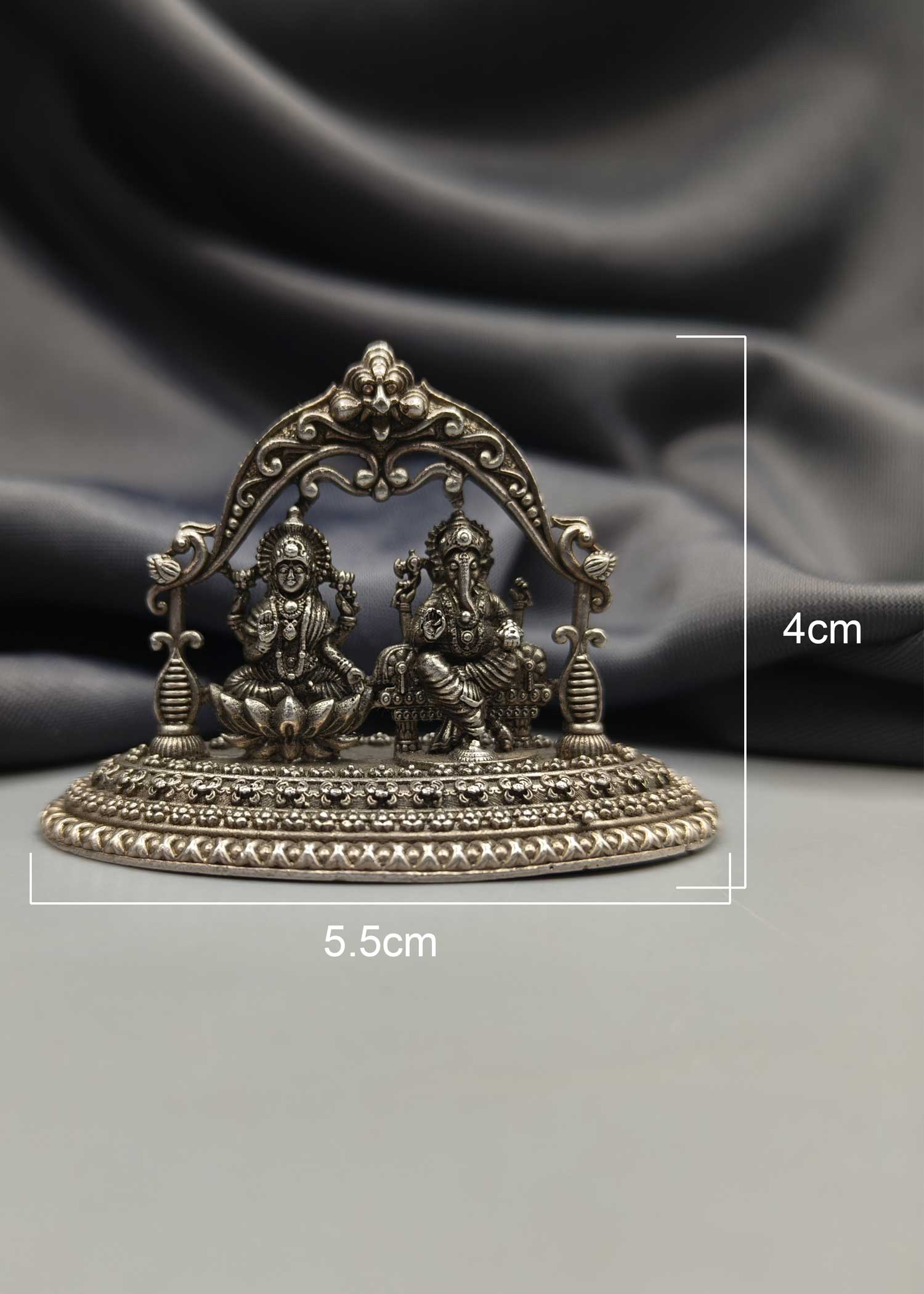 92.5 Sterling Silver Laxmi Ganesha / Divine Idol