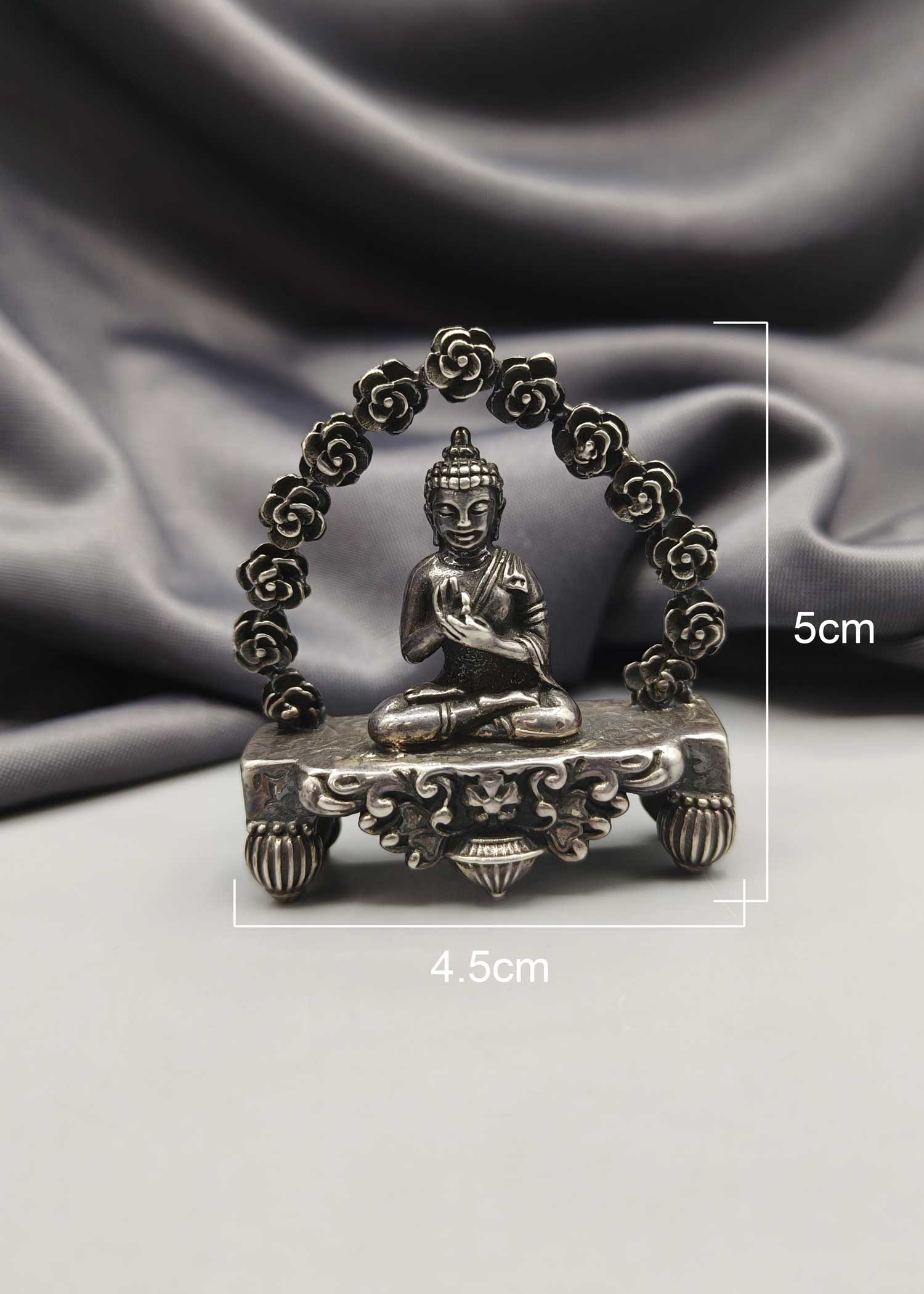 92.5 Sterling Silver Buddha Statue Idol