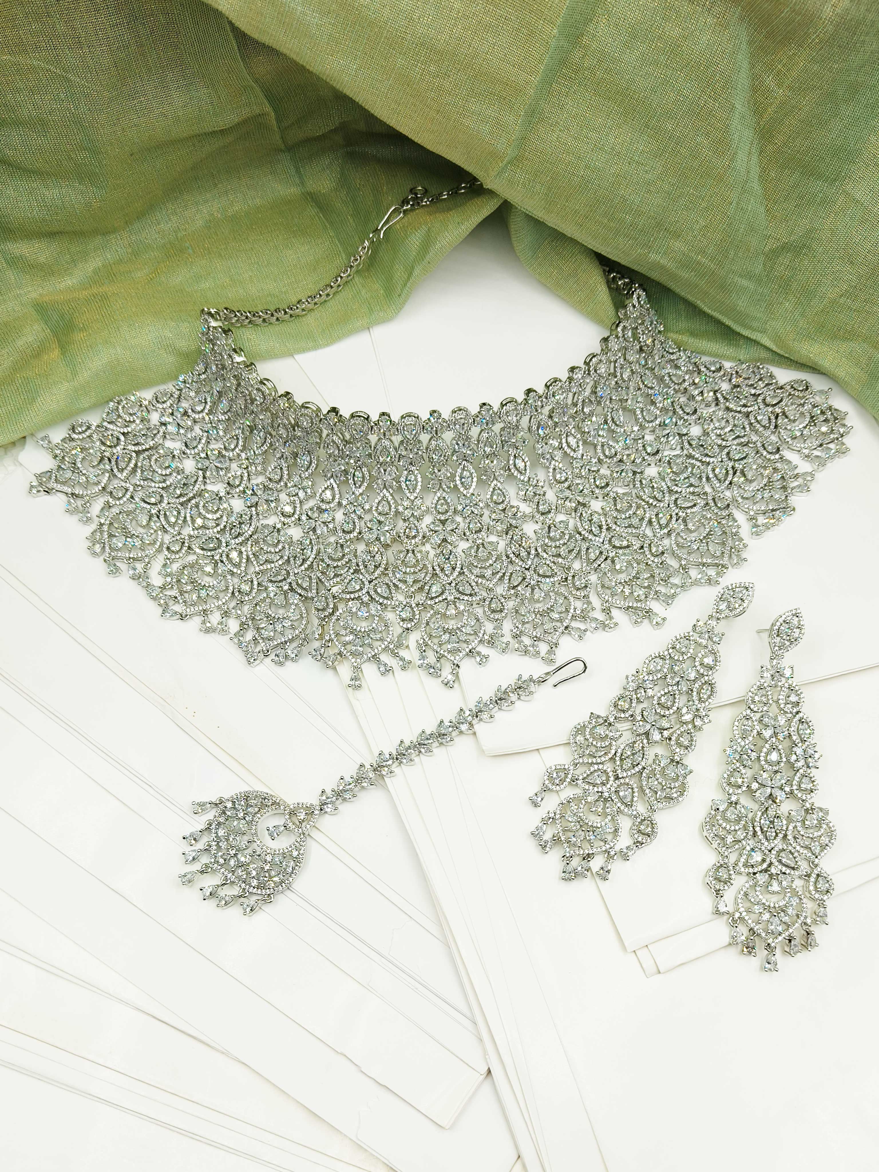 Zircon Necklace Set Bridal