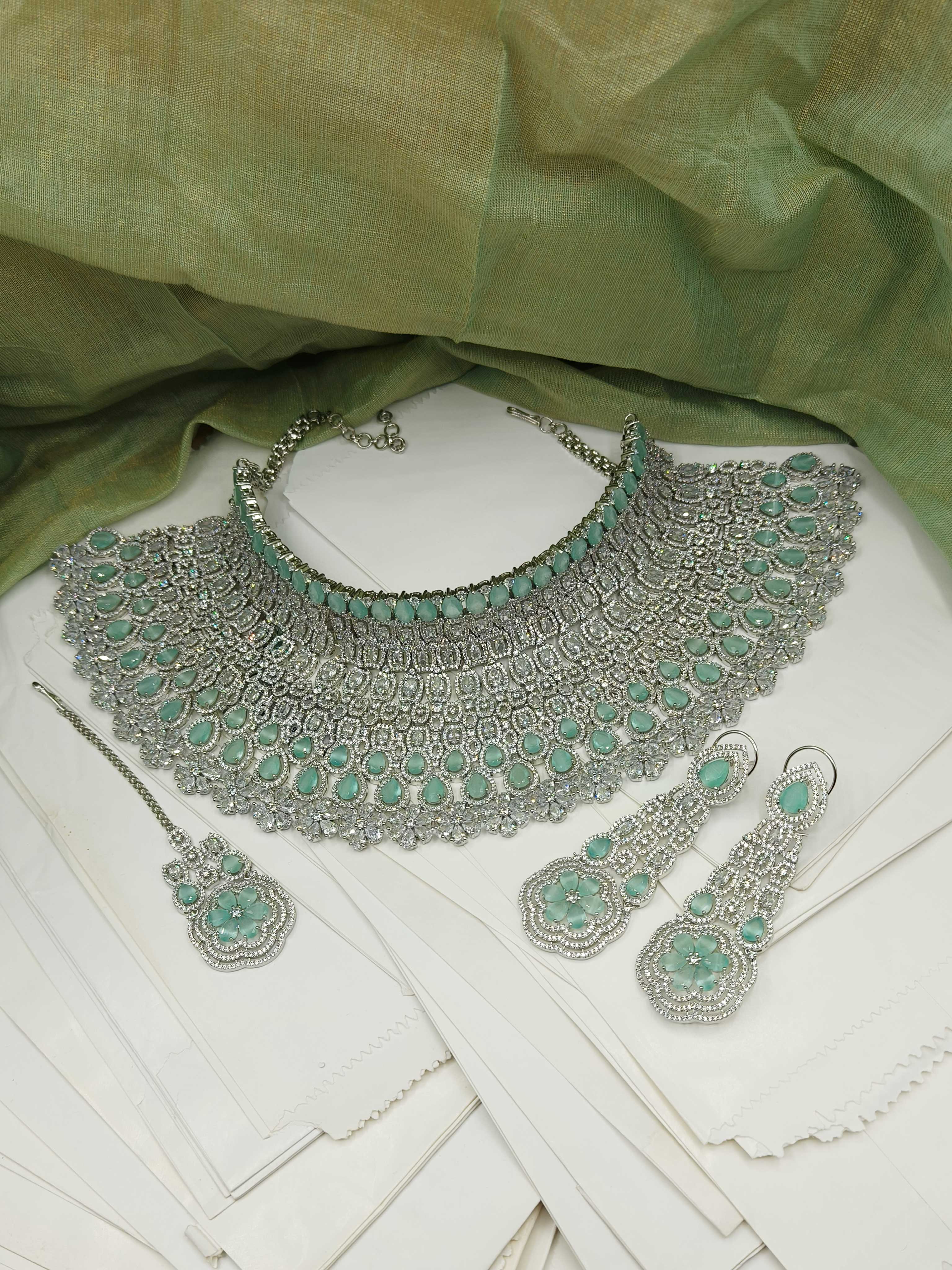 Zircon Necklace set Bridal