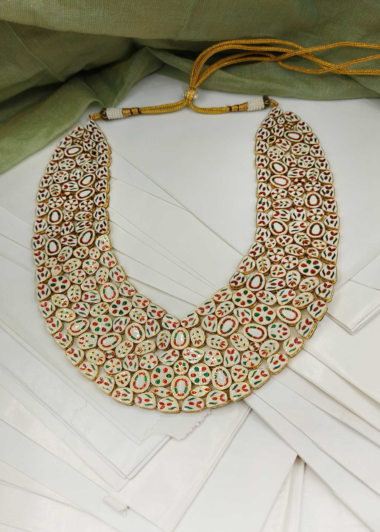 Kundan Necklace set Bridal Back