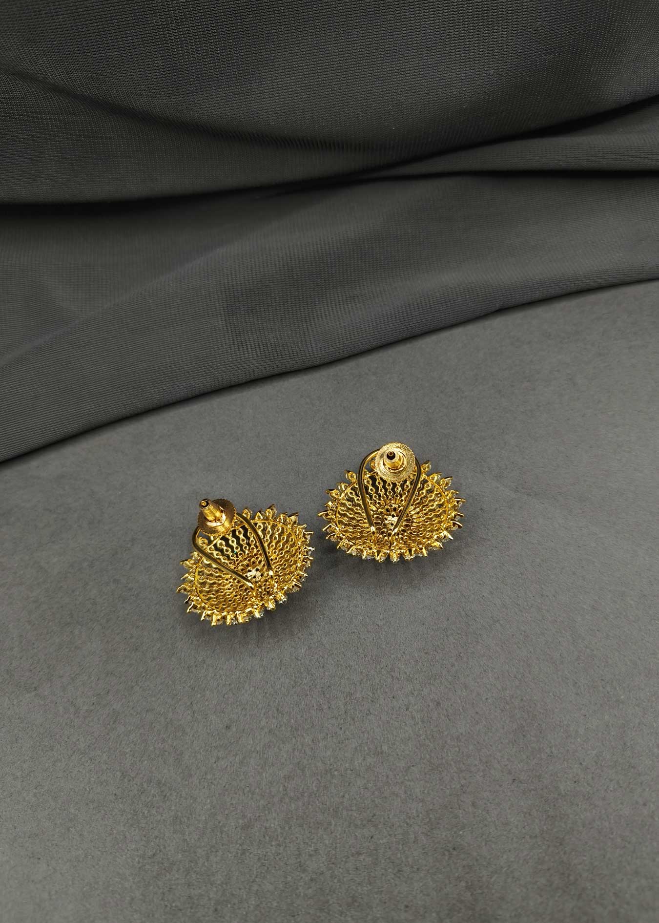 Gold-Silver Plated Cubic Zircon Stone Women Earring