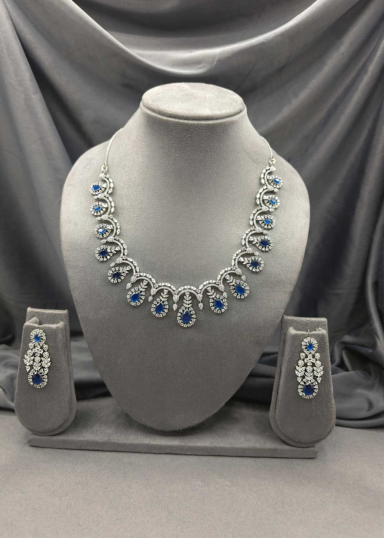 Elegant Cubic Zircon AD Stone Necklace Set