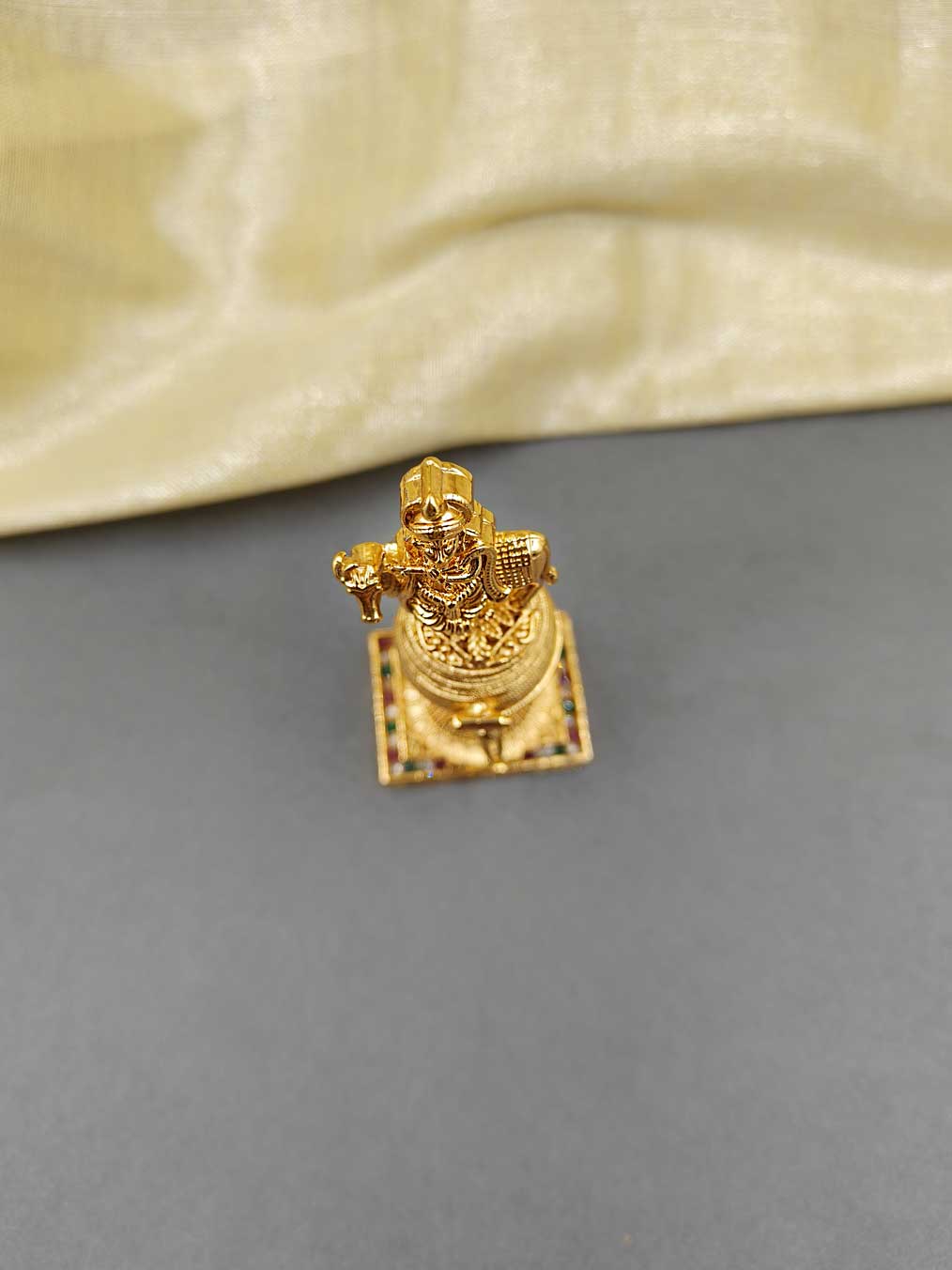 Lord Krishna Gold Plated Kumkum Box / Sindoor Box