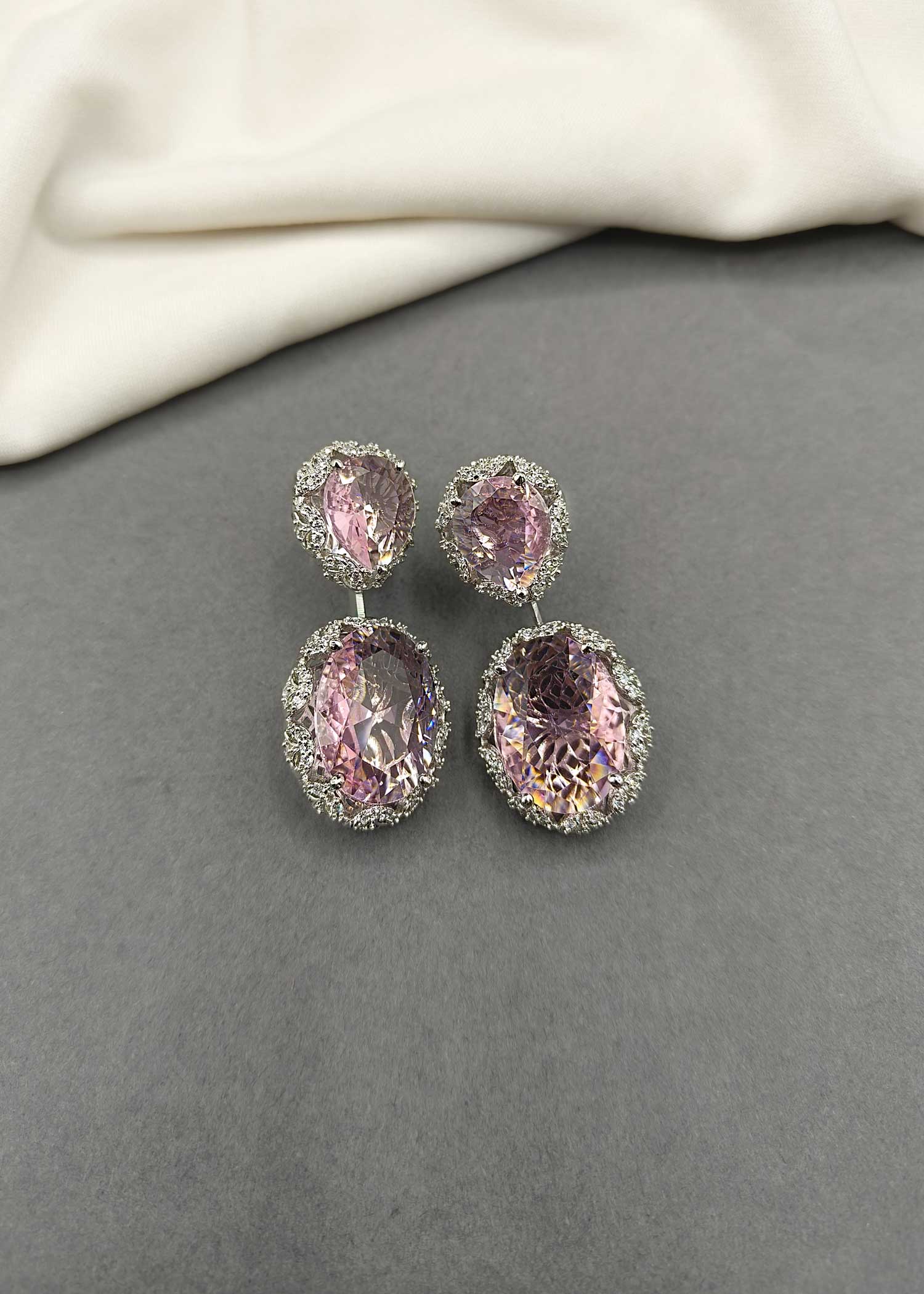 Cubic Zircon Big Stone Designer Women Earring