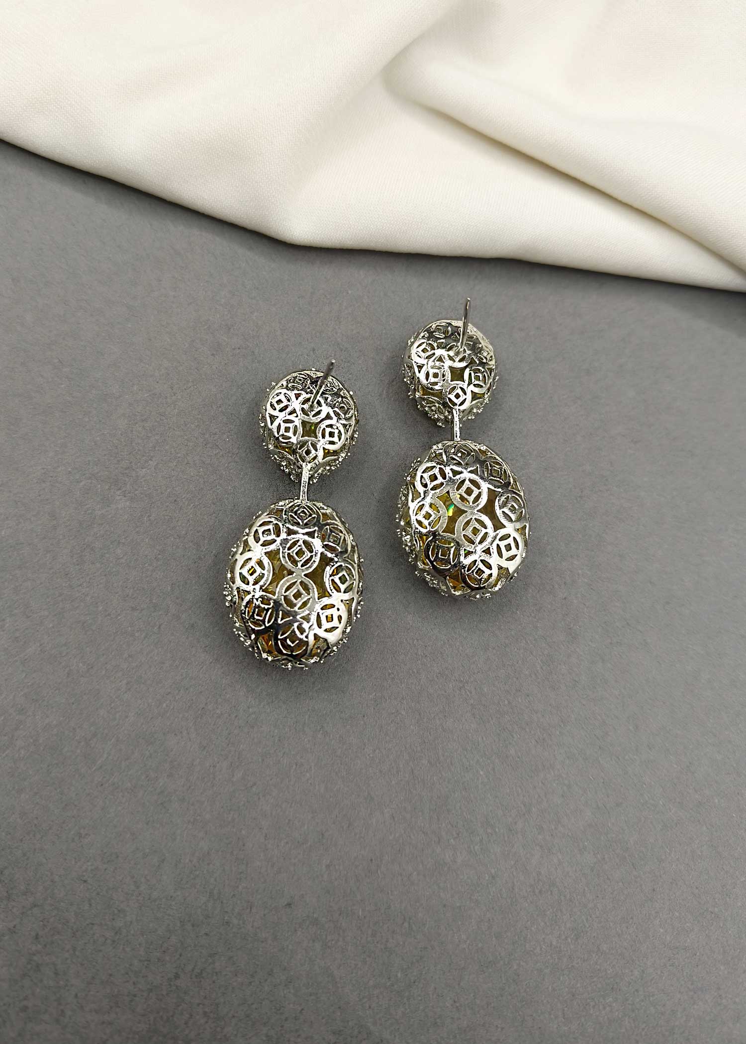 Cubic Zircon Big Stone Designer Women Earring