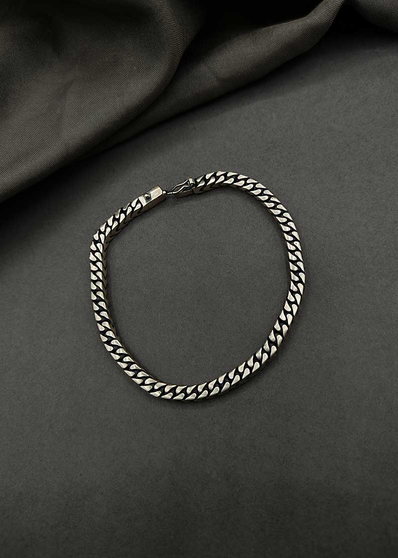 92.5 Sterling Silver Simple Yet Stylish Men's Loose Bracelet