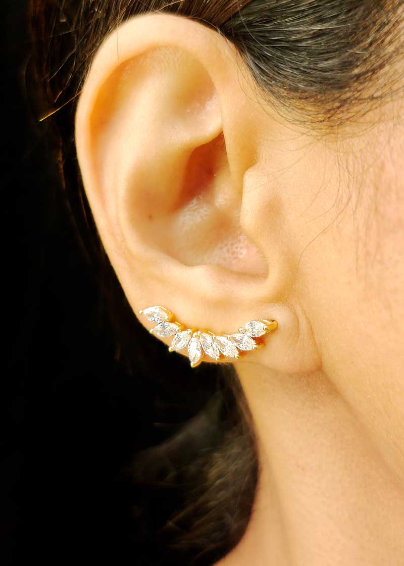 Marquise Diamond Designer Ear Cuff Earring