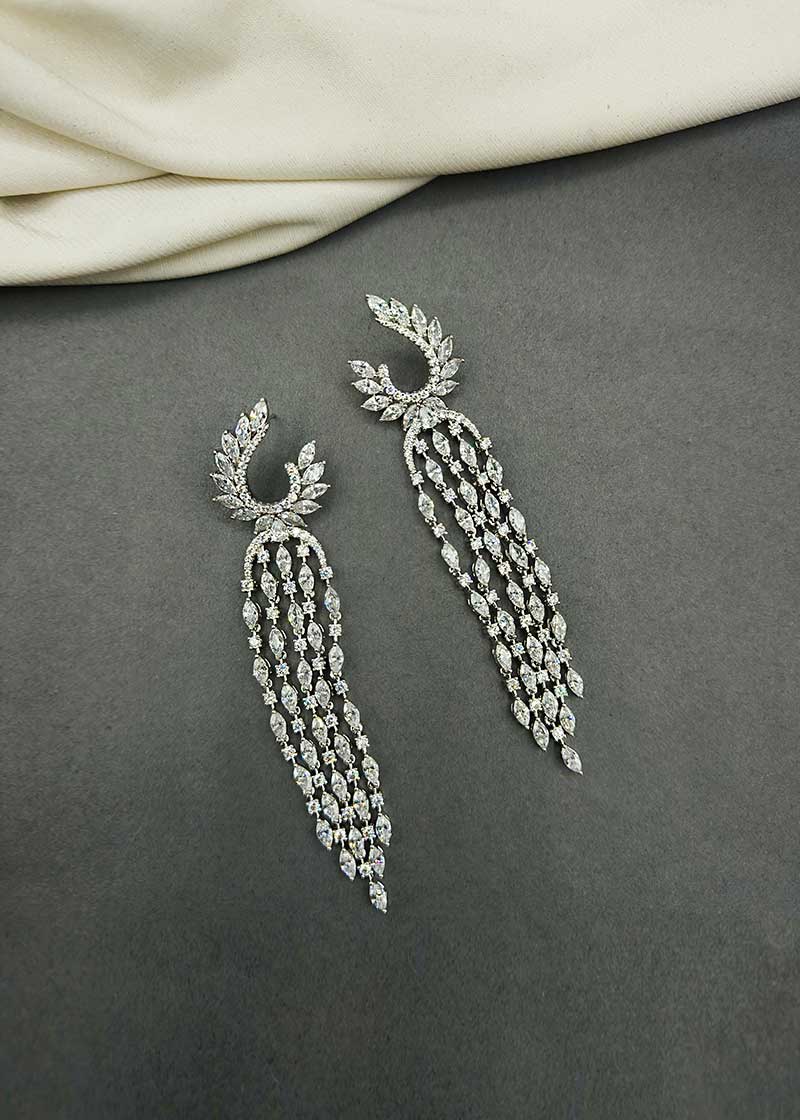 Cubic Zircon Marquise Stone Long Women Earring