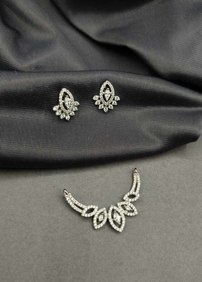 Elegant Cubic Zircon Mangalsutra Pendant Set