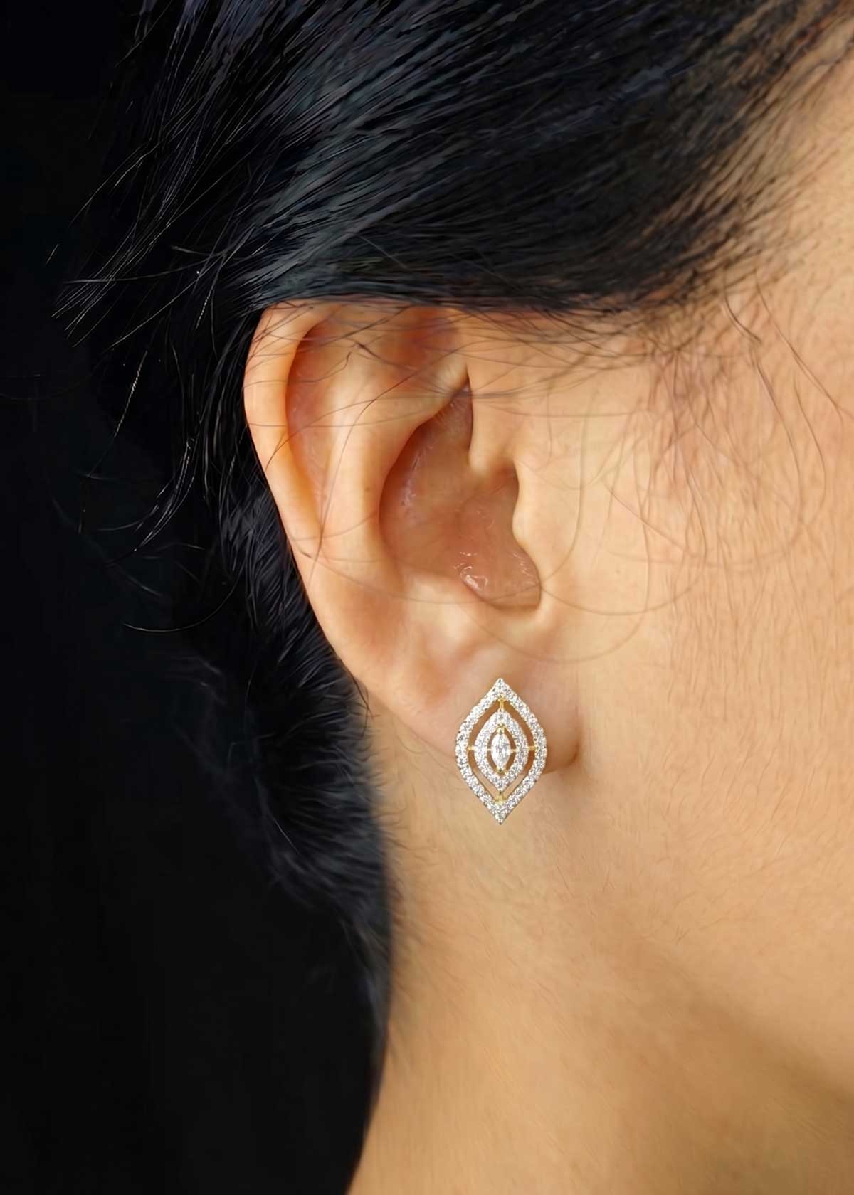 Stylish Leaf Design & Cubic Zircon Mangalsutra Pendant set
