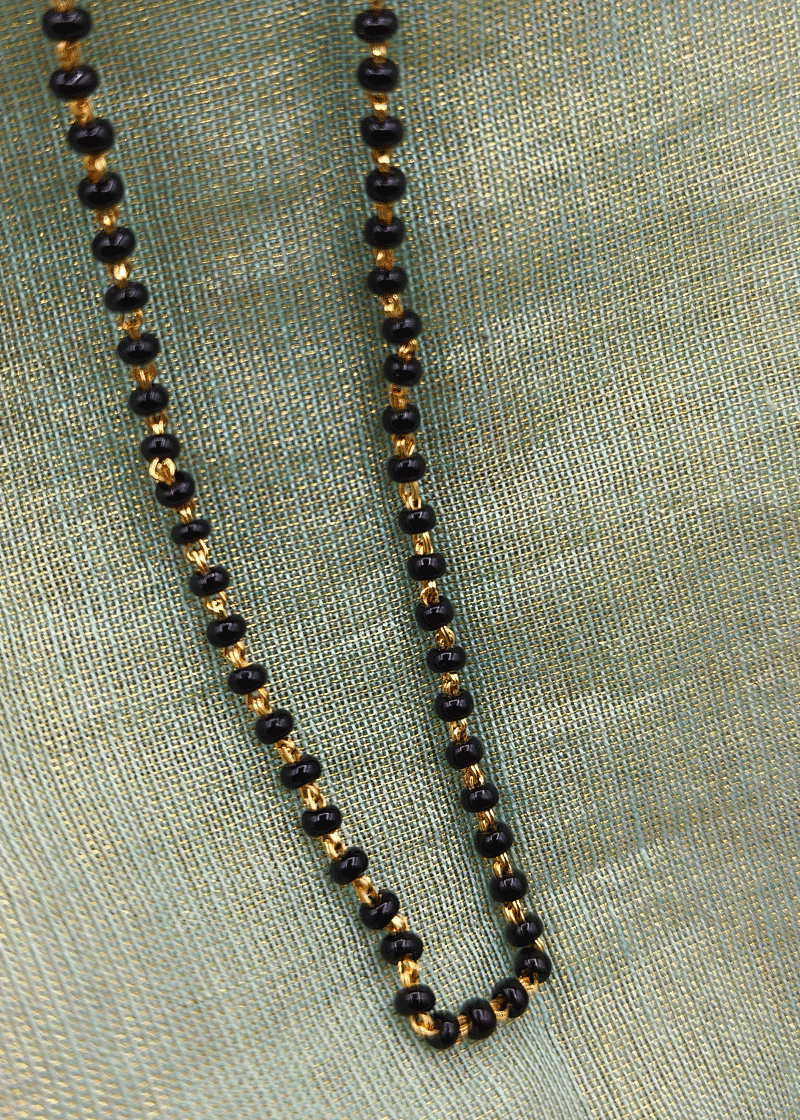 Gold Plated Short Single Line Mangalsutra Chain