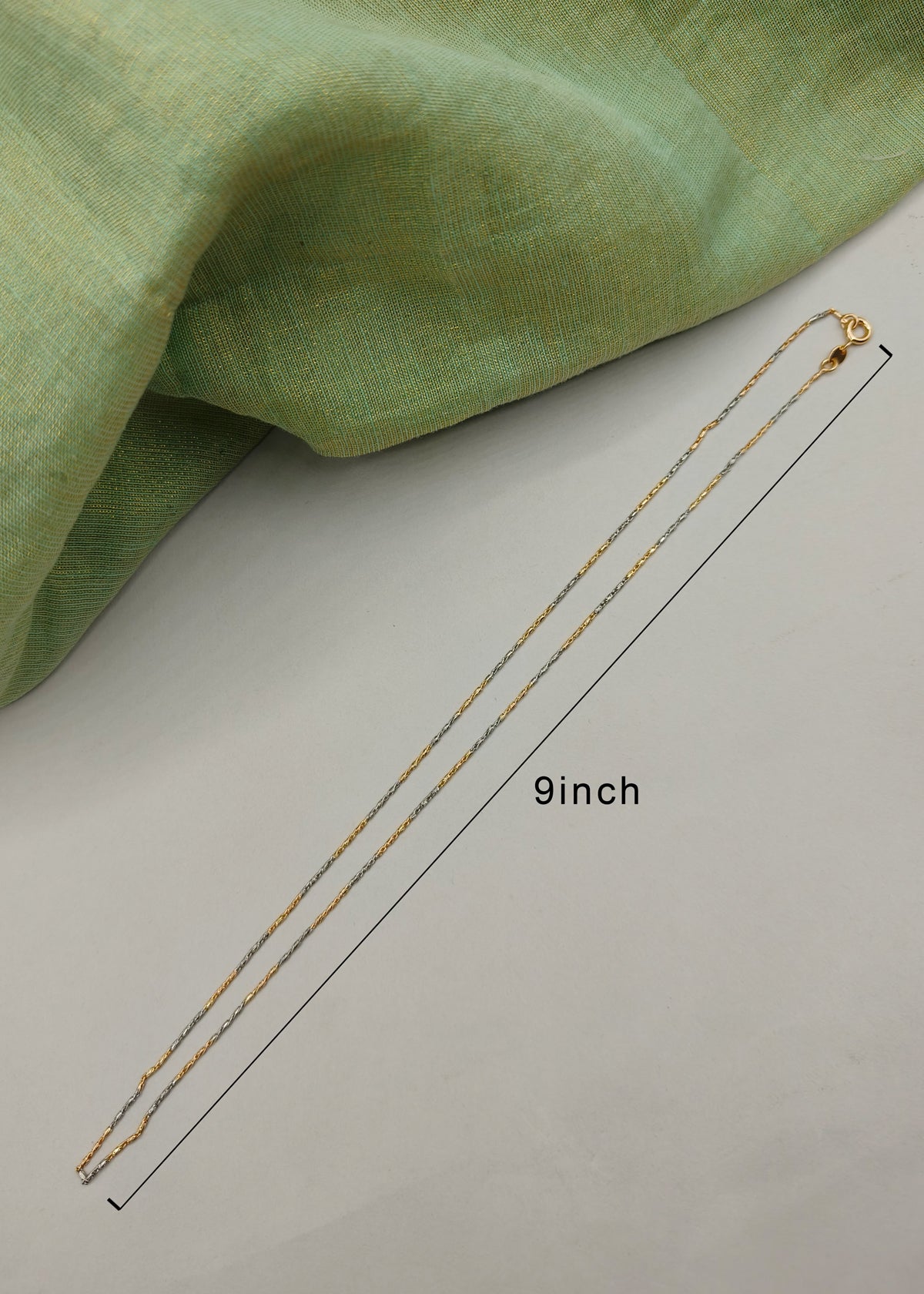 Silver-Gold Plated Delicate Short Chain