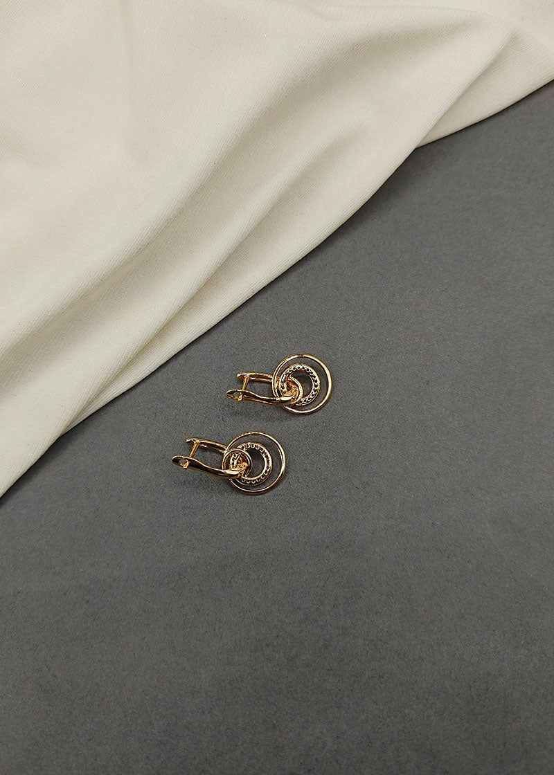 Gold Plated Cubic Zircon Detachable Bali Earring For Women