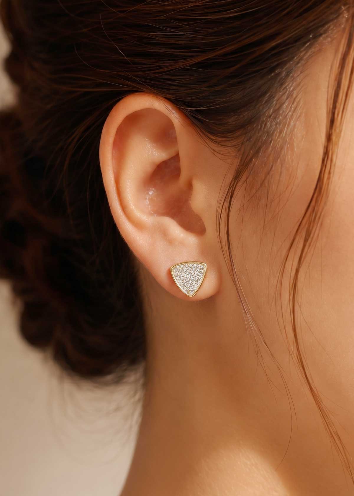 Women Gold-Silver Contemporary Studs Earrings For Women