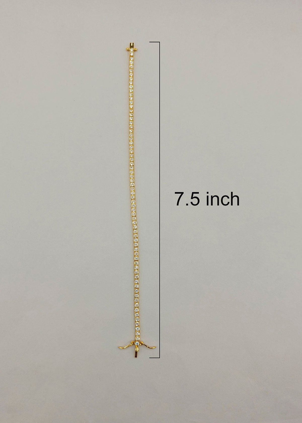 Minimalist Gold Plated Cubic Zircon Square Stone Loose Bracelet