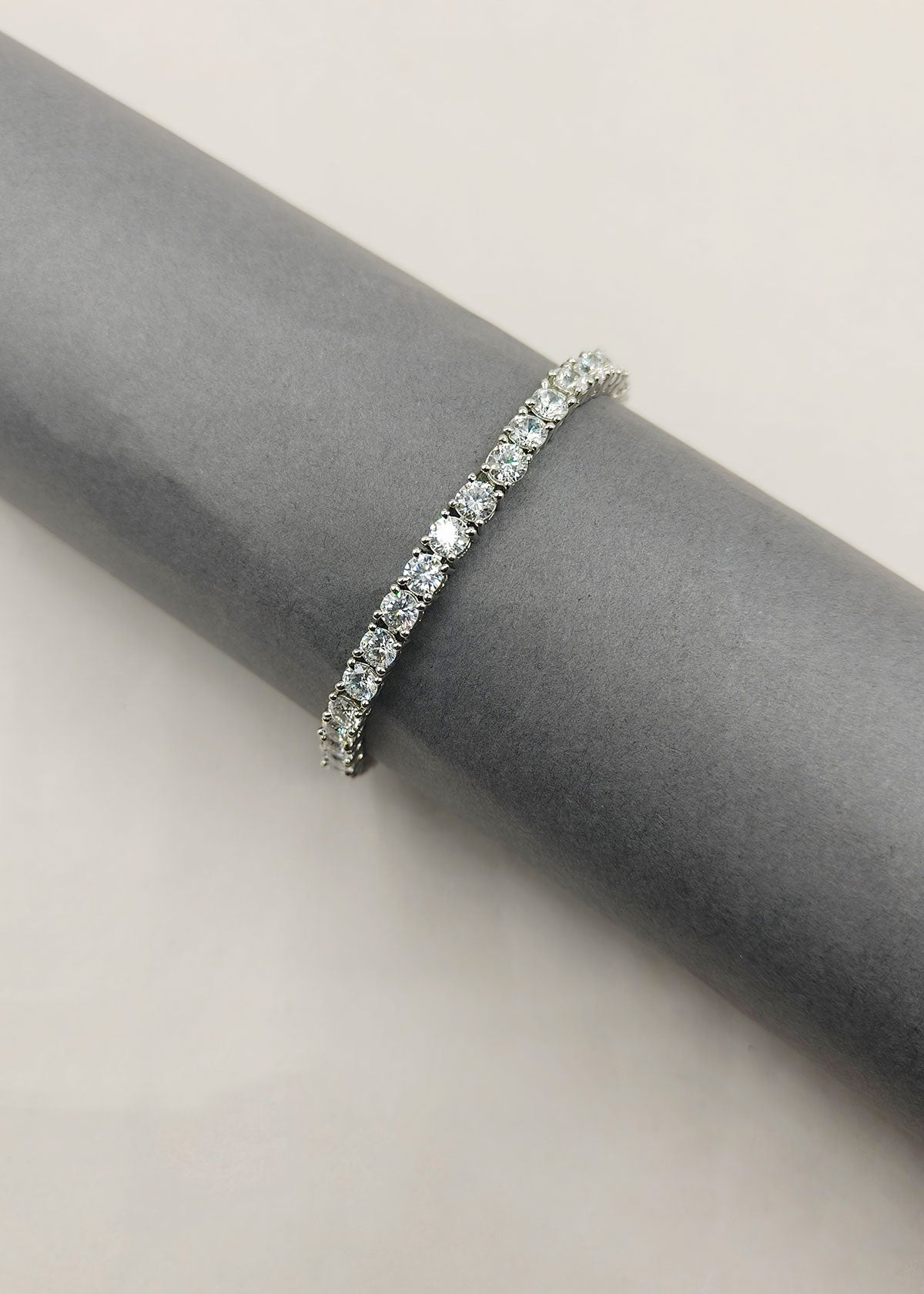 Perfect Sparkle Cubic Zircon Gold Silver Tennis Loose Bracelet