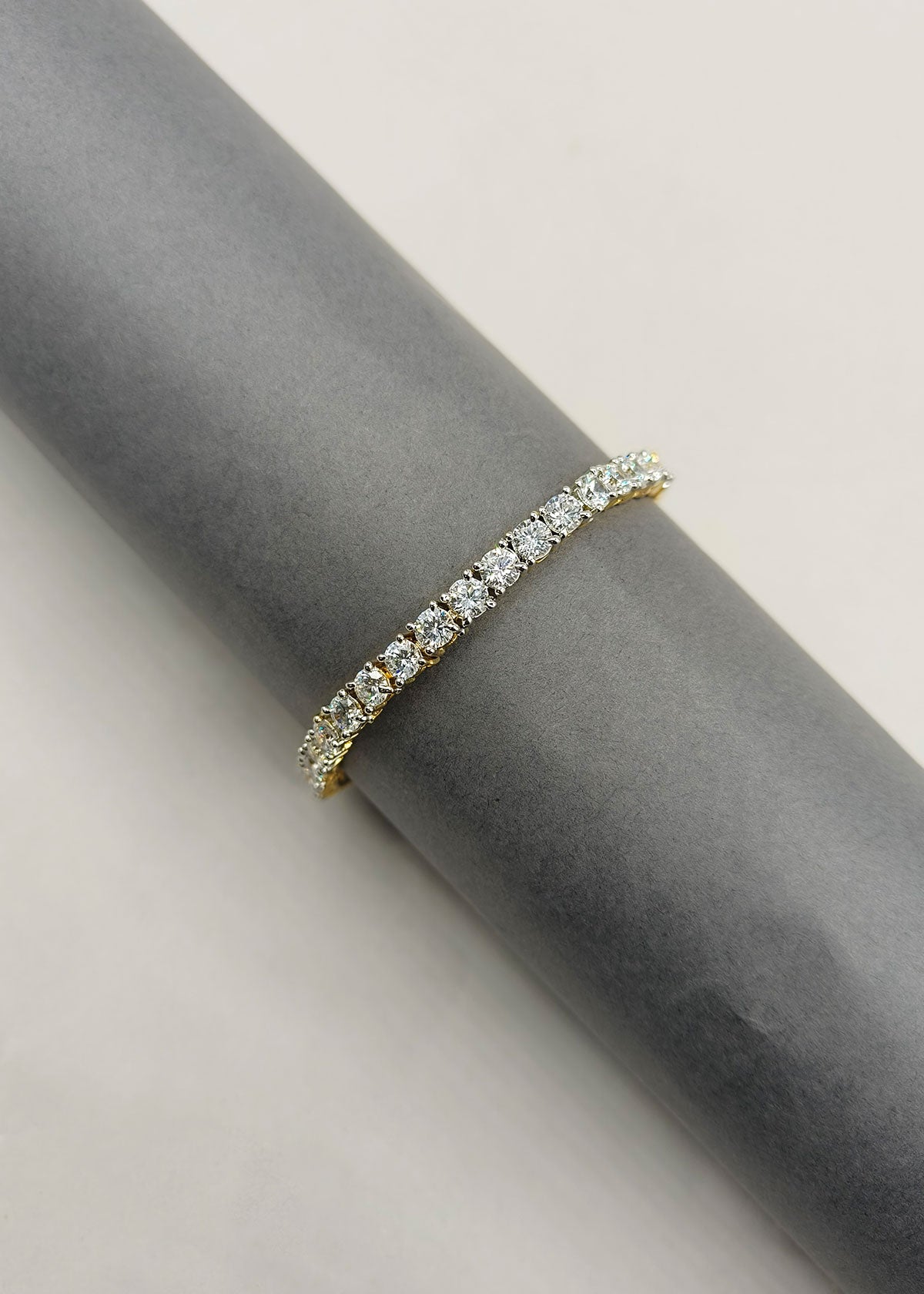 Perfect Sparkle Cubic Zircon Gold Silver Tennis Loose Bracelet