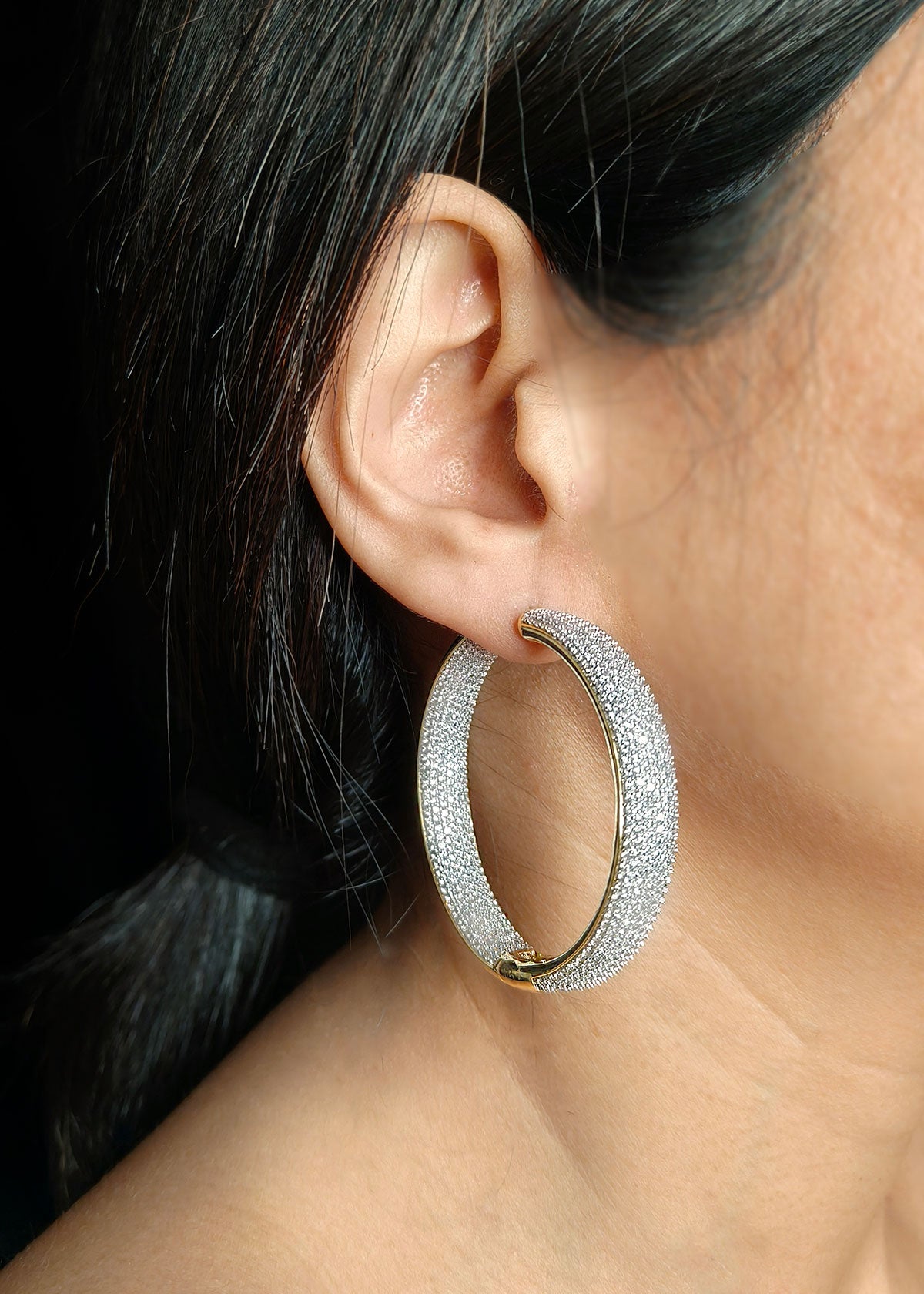 Dazzling Oversized Hoop Bali For Women