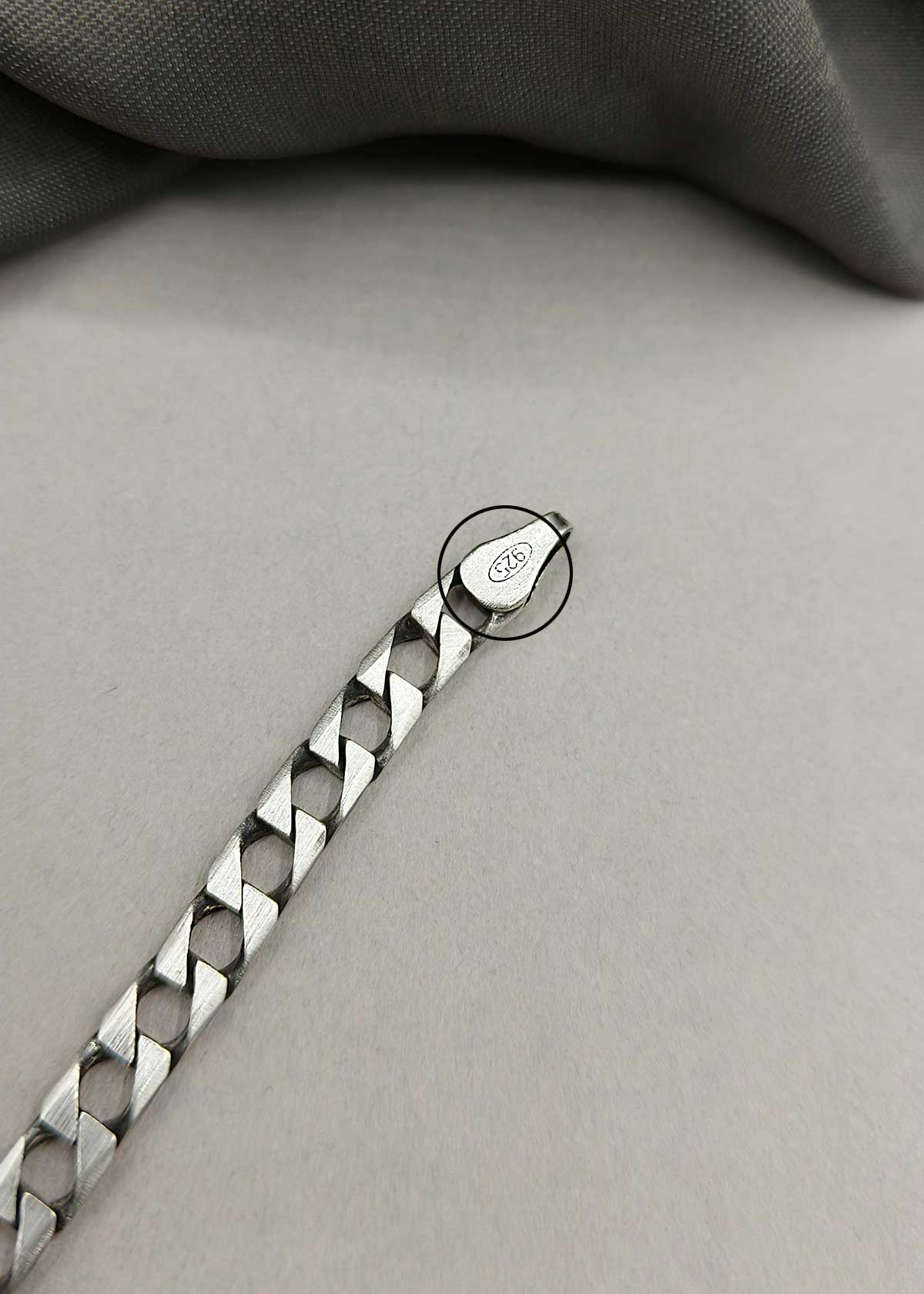 92.5 Sterling Silver Chain Style Delicate Loose Men Bracelet