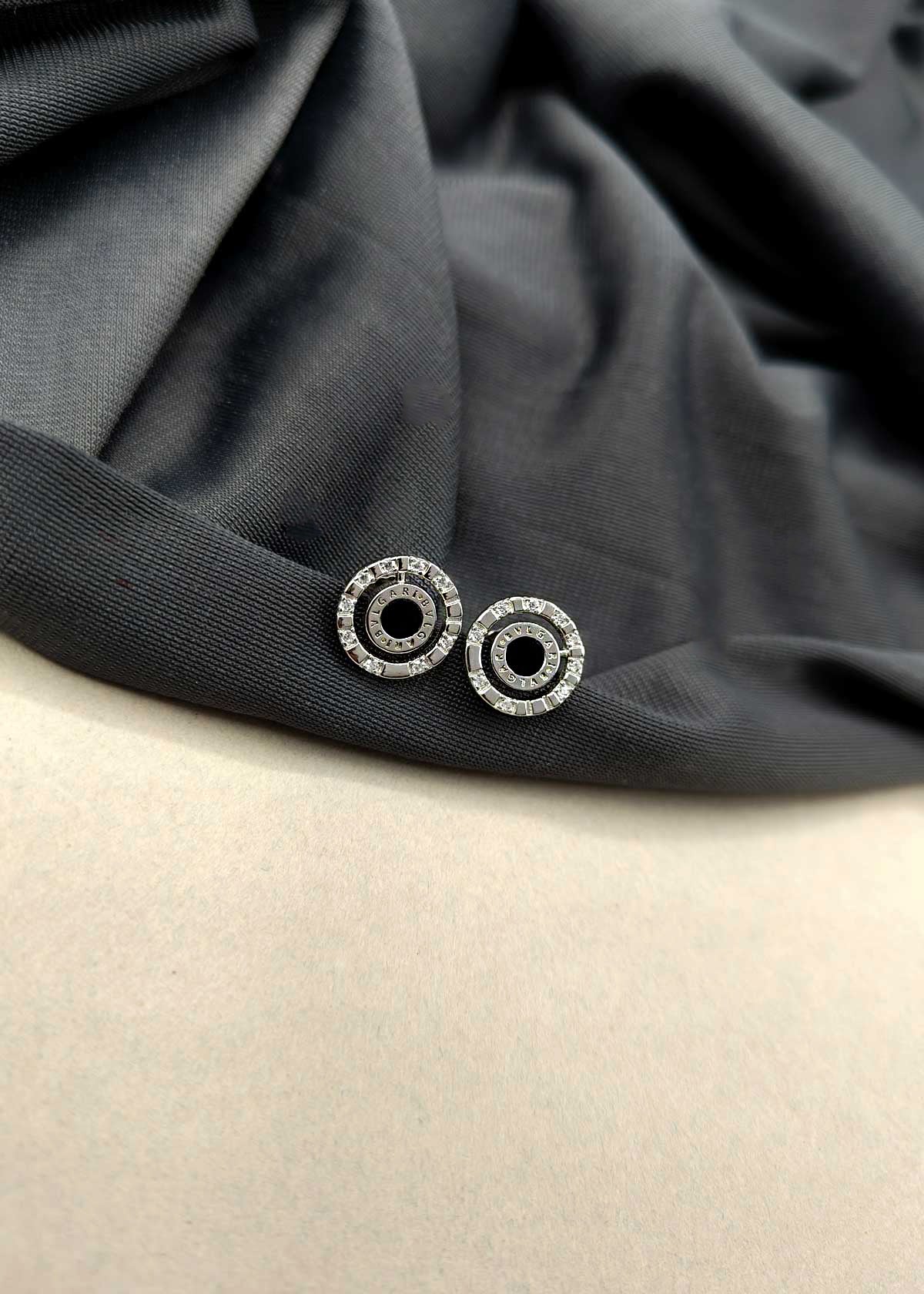 92.5 Sterling Silver Bvlgari Small Stud Earring For Women