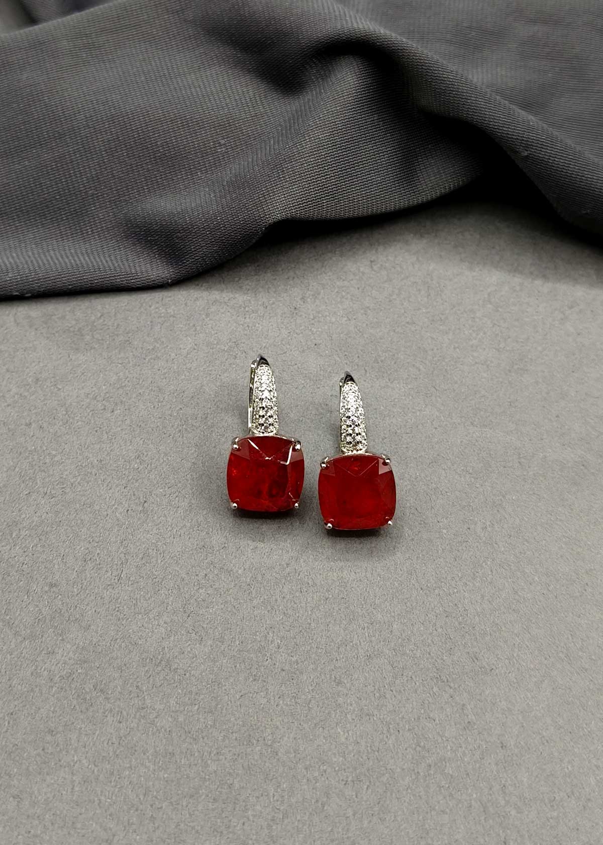 Classic Cushion Cut Cubic Zircon Dangle Earrings For Women