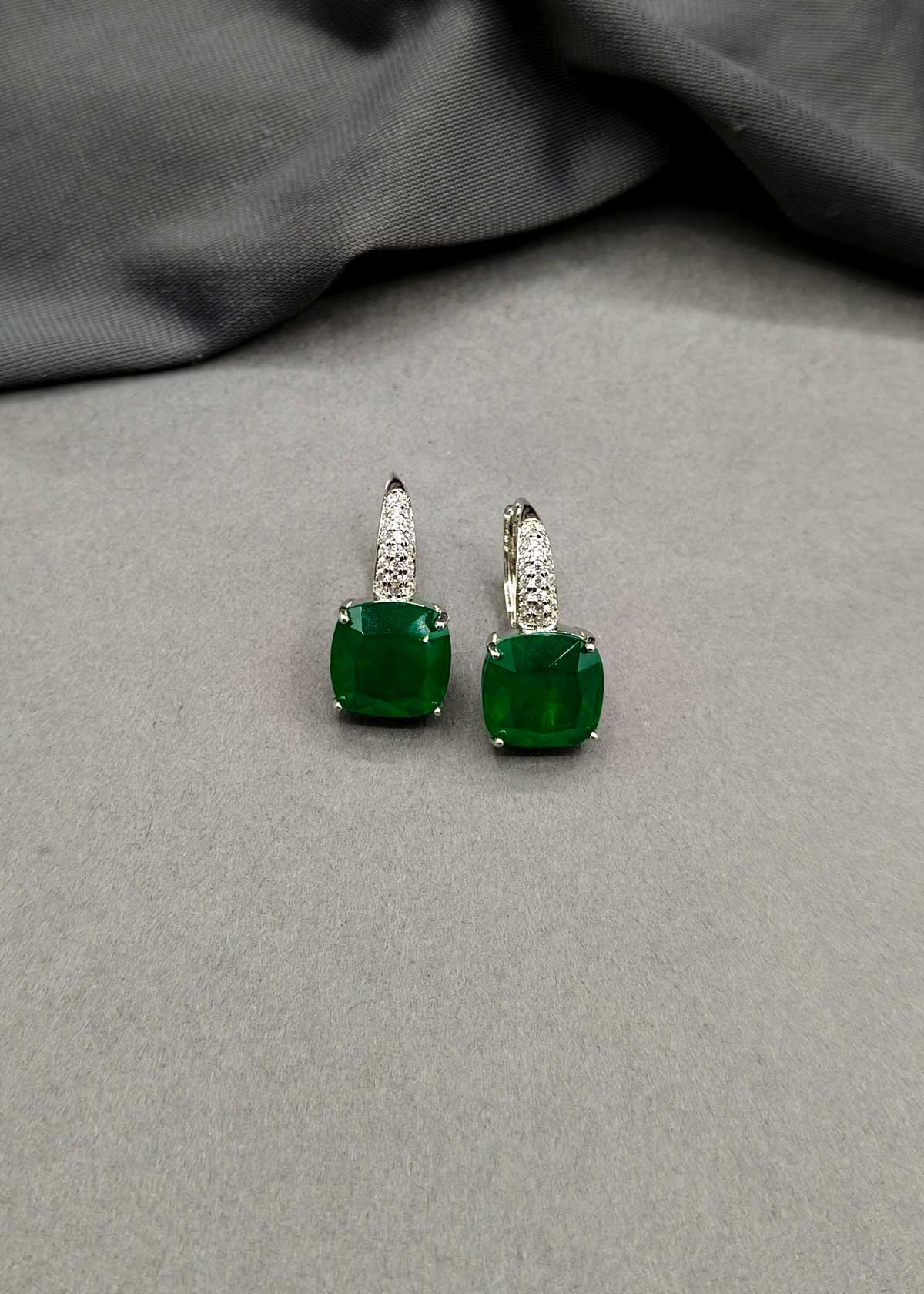 Classic Cushion Cut Cubic Zircon Dangle Earrings For Women