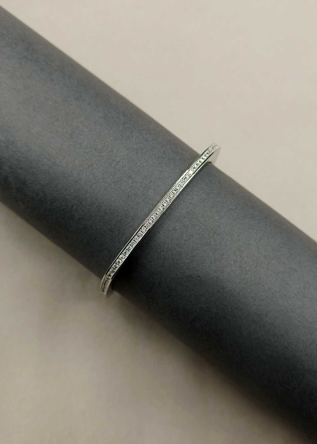 Classic Cubic Zircon Gold Plated Openable Kada Bracetet For Women