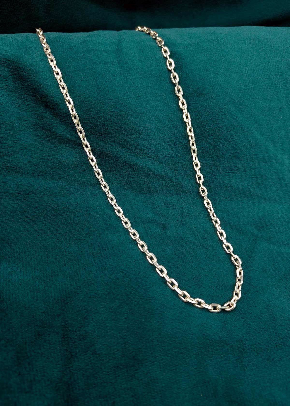 92.5 Sterling Silver Classic Cable Link Men's Chain