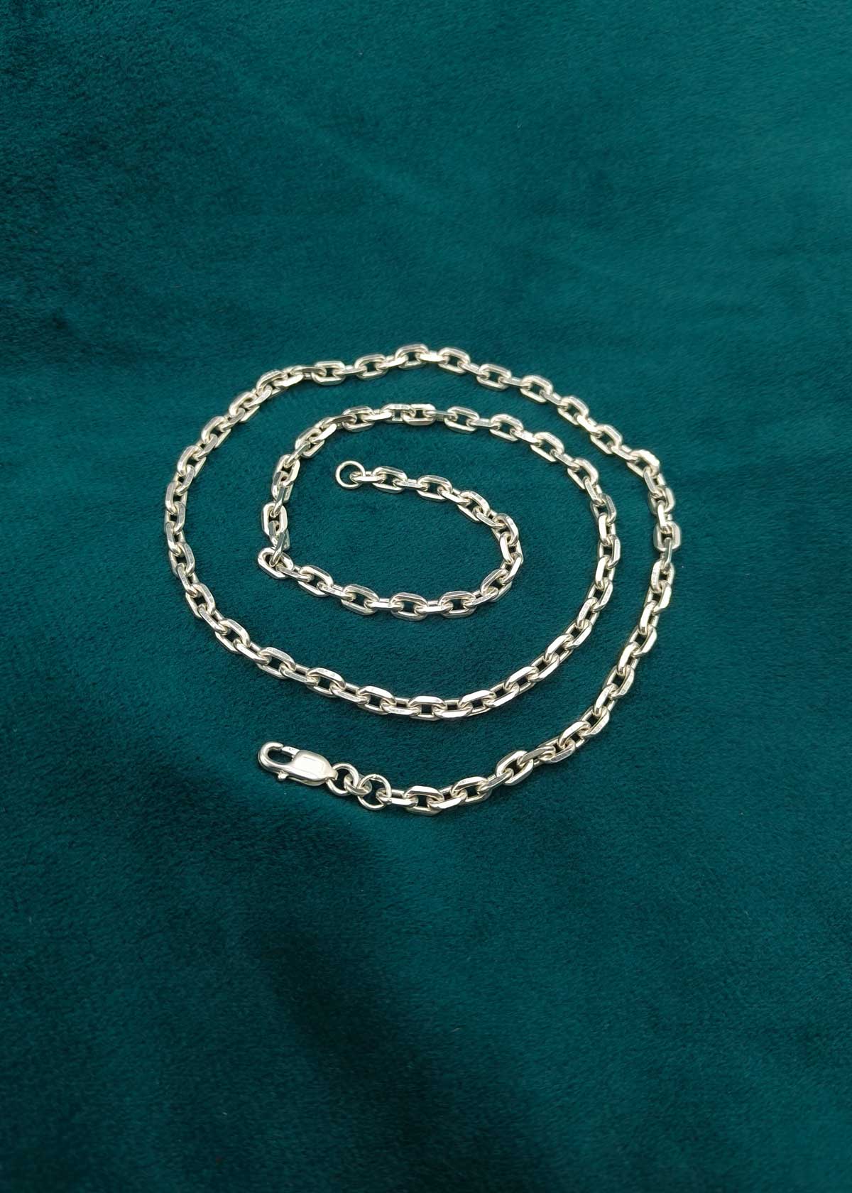 92.5 Sterling Silver Classic Cable Link Men's Chain