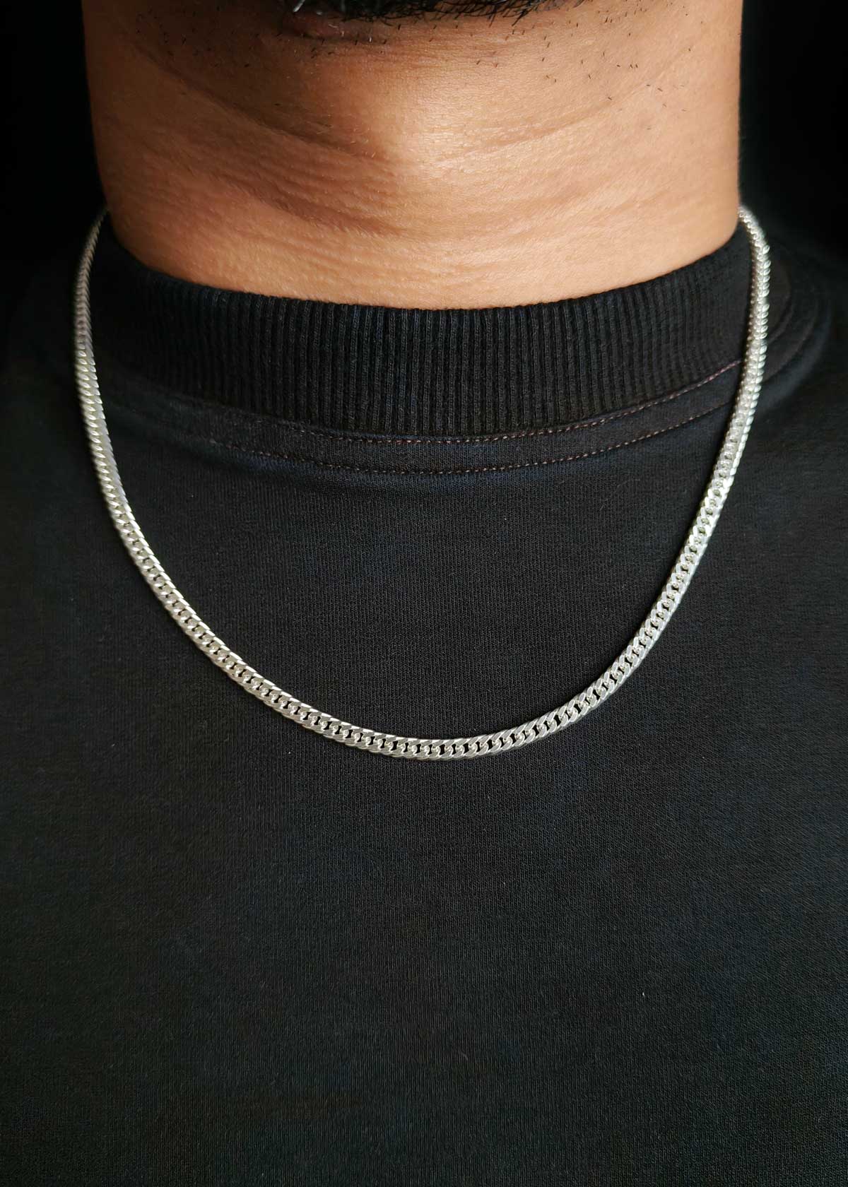 92.5 Sterling Silver Classic Curb Link Men's Chain