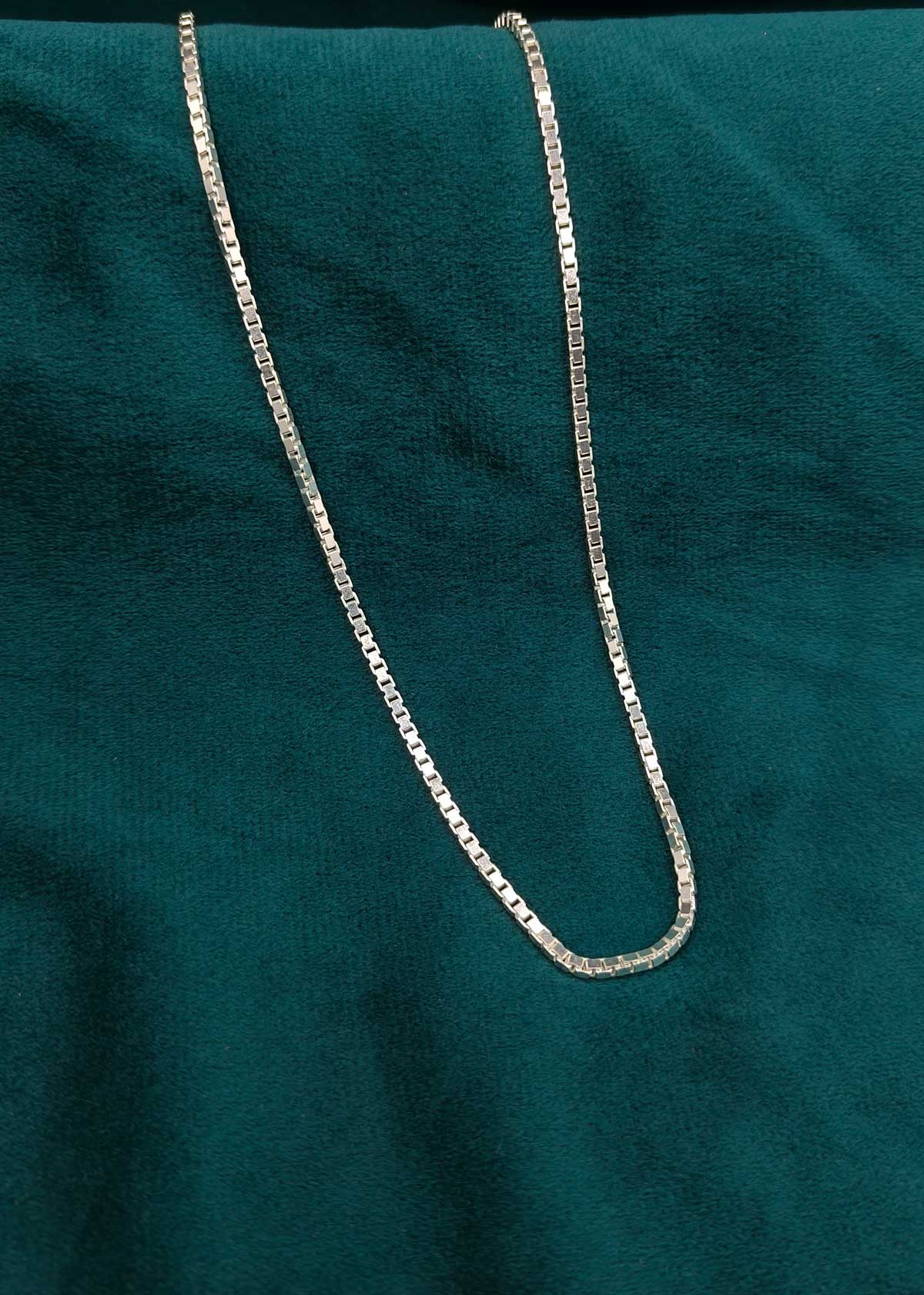 92.5 Sterling Silver Box Link Men's Chain