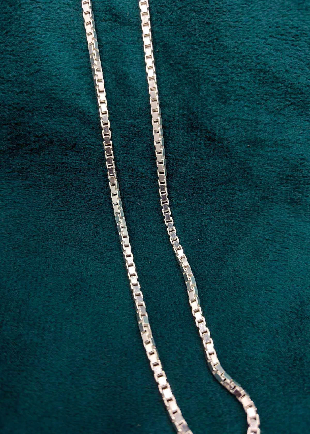 92.5 Sterling Silver Box Link Men's Chain