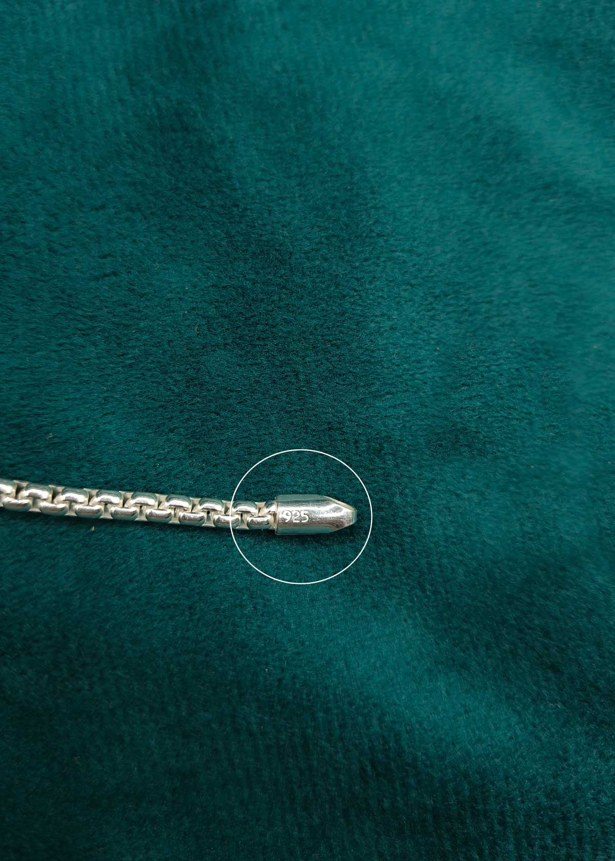 92.5 Sterling Silver Circular Link Men's Chain
