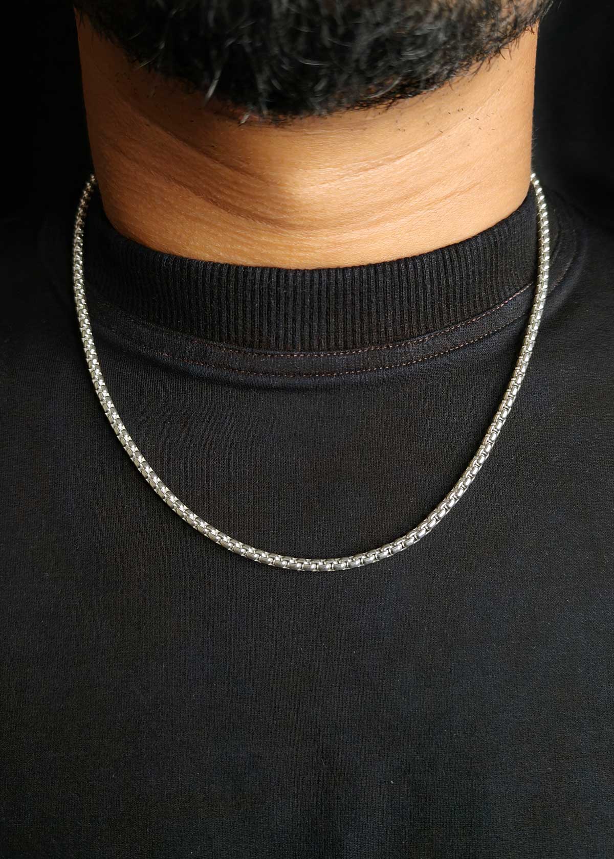 92.5 Sterling Silver Circular Link Men's Chain