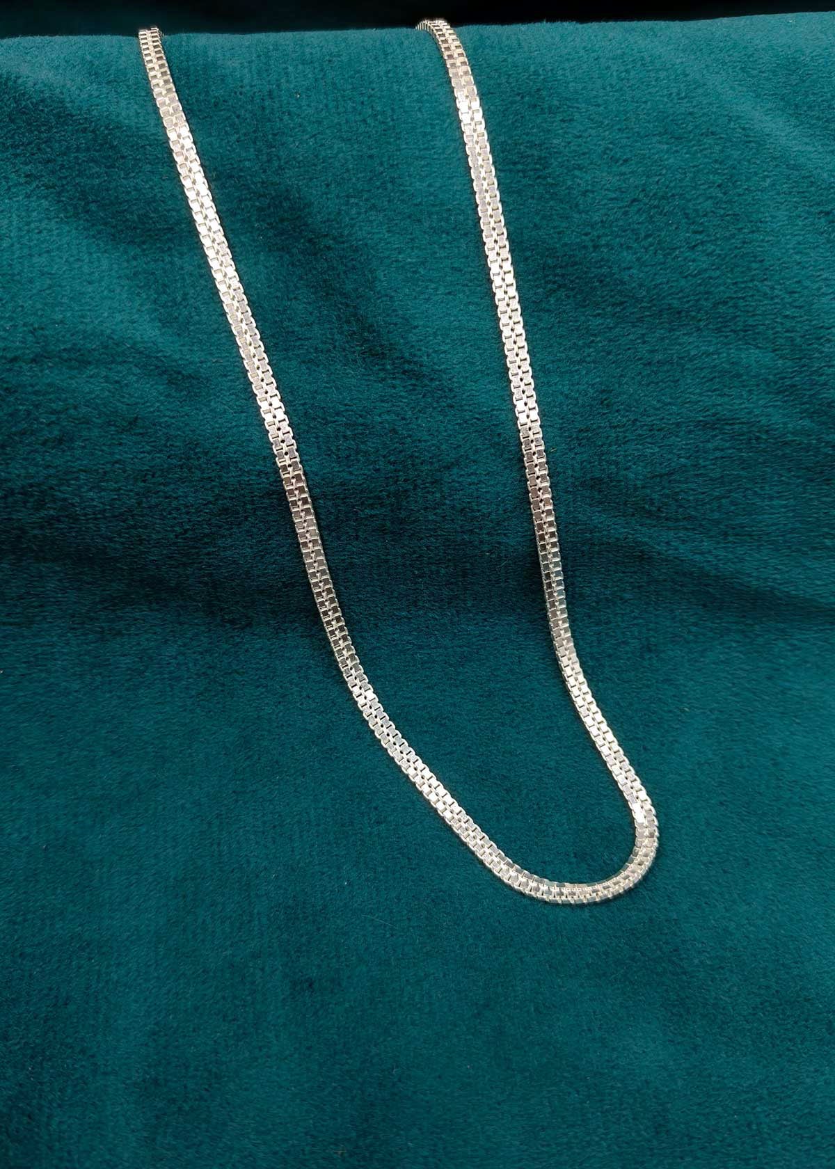 92.5 Sterling Silver Woven Link Men's Chain