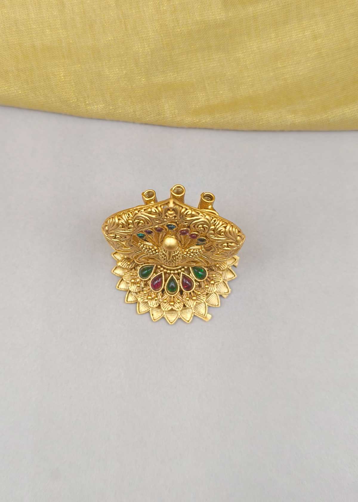 Antique Gold Plated Peacock Agarbatti Stand