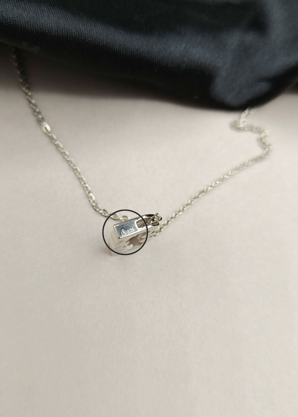 92.5 Sterling Silver Aquarius Zodiac Symbol Pendant + Chain