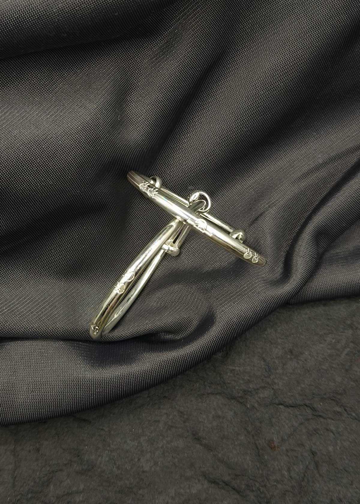 Simple 92.5 Sterling Silver Adjustable Baby Kada