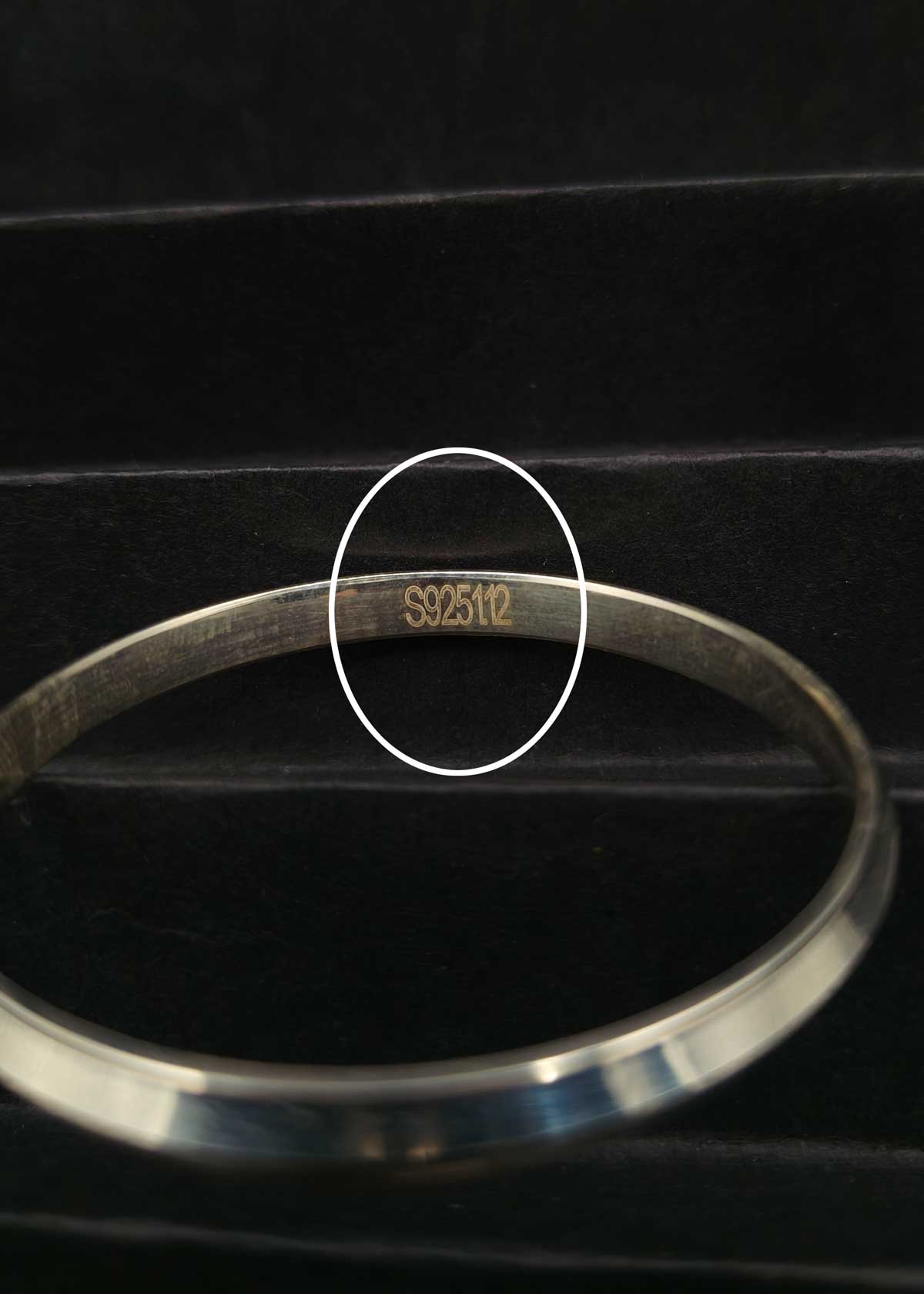 92.5 Sterling Silver Single Punjabi Style Fixed Baby Kada