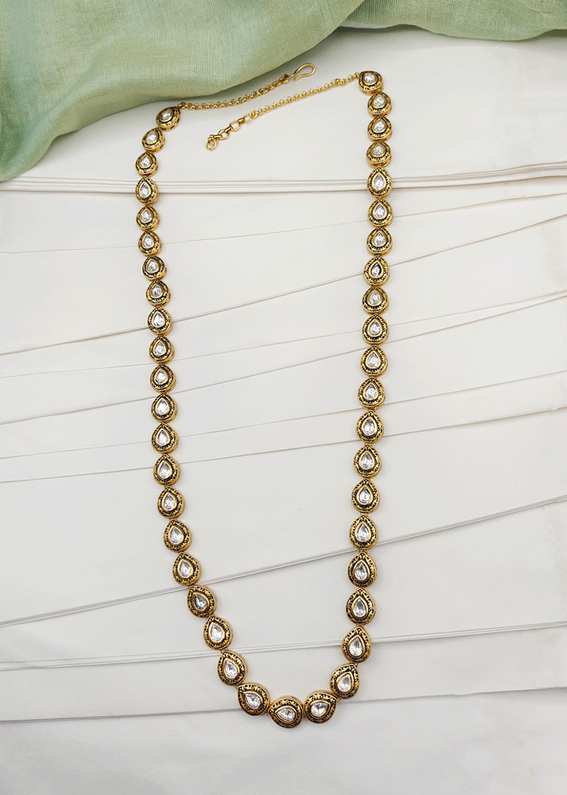 Long kundan necklace set