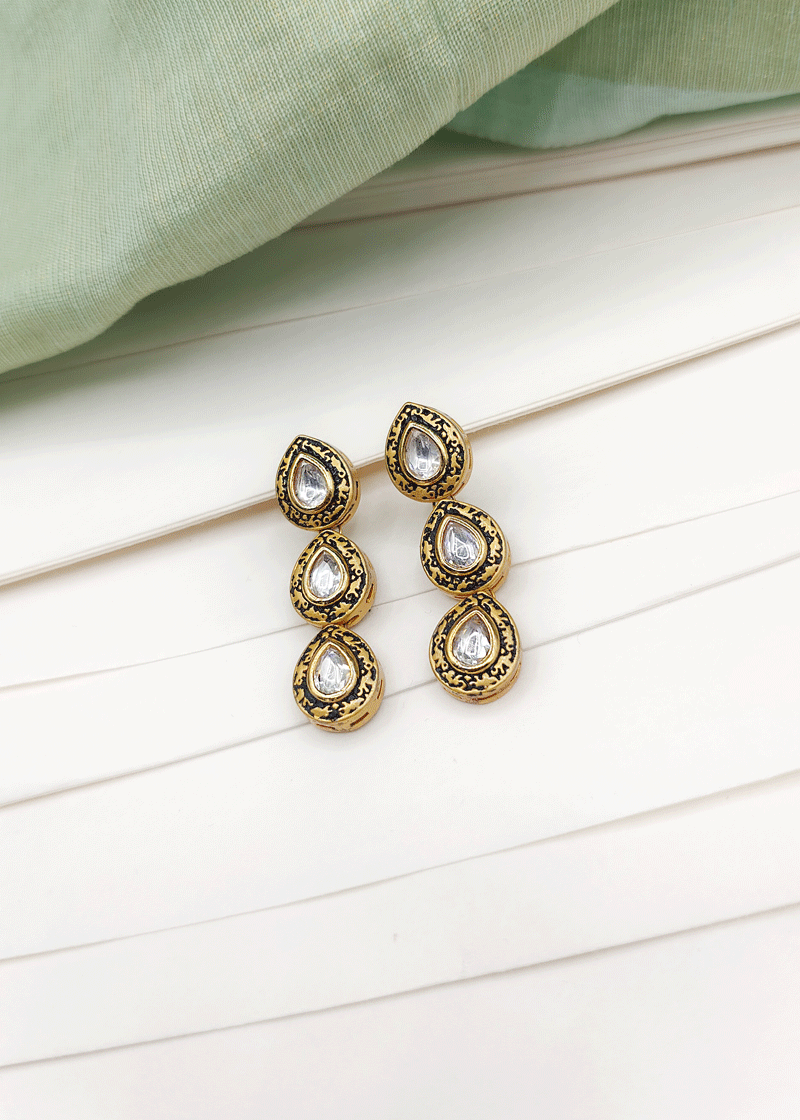 Long kundan necklace set
